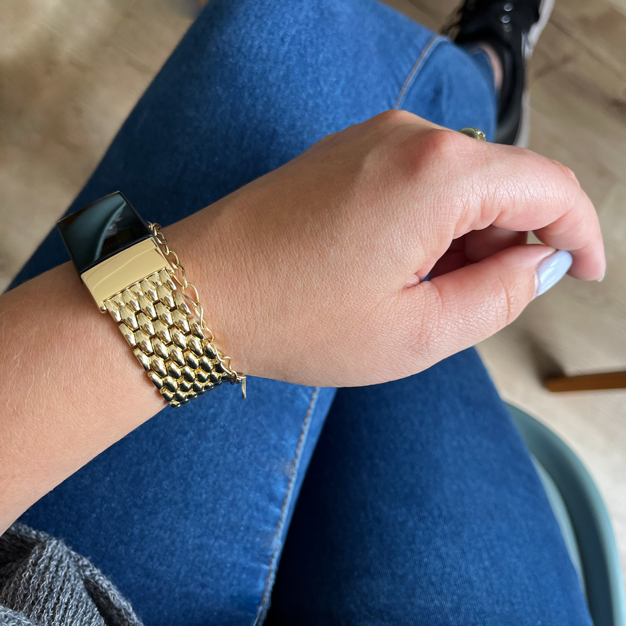 Bracelet acier dragon Fitbit Charge 3 & 4 - or
