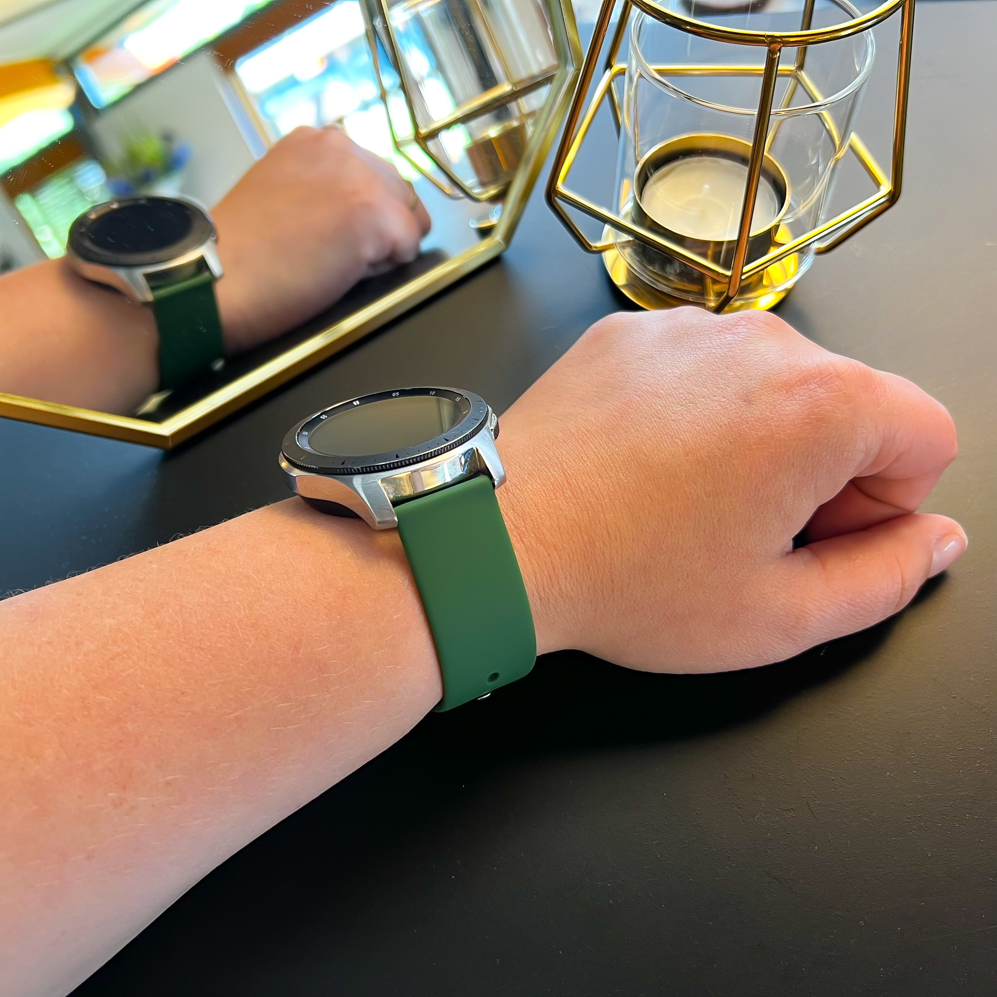Bracelet sport en silicone Samsung Galaxy Watch - vert armée