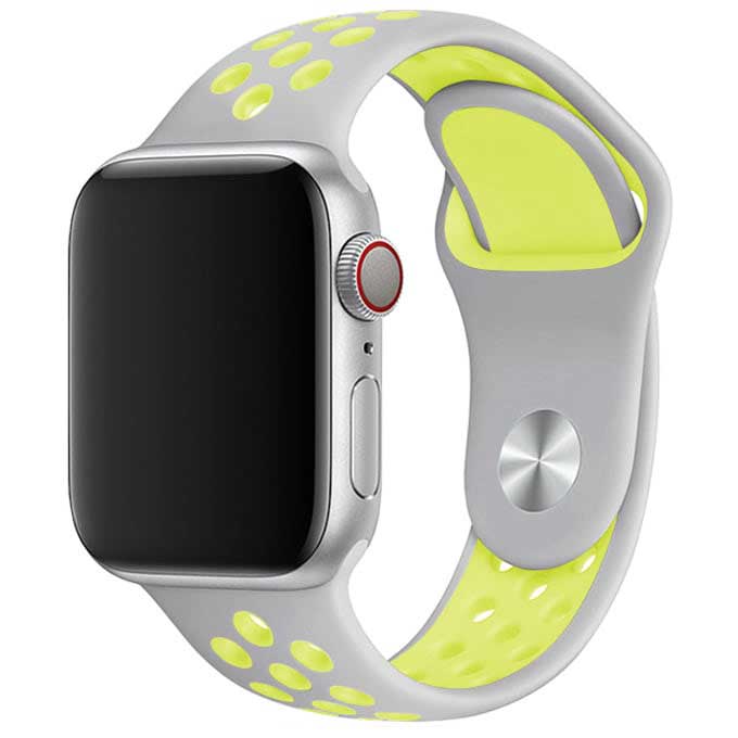 Bracelet sport double Apple Watch - gris jaune