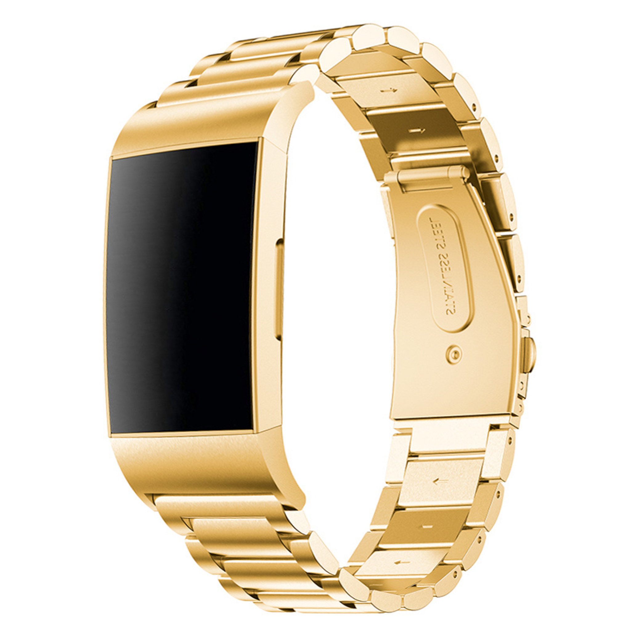 Bracelet acier perles Fitbit Charge 3 & 4 - or