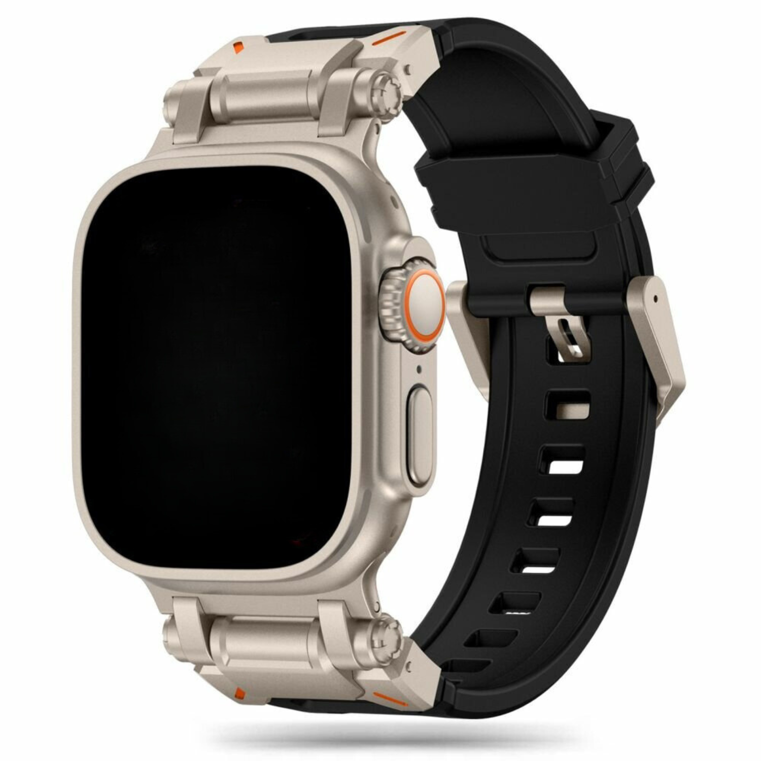 Bracelet robuste en silicone Robust Apple Watch - Noir Titane