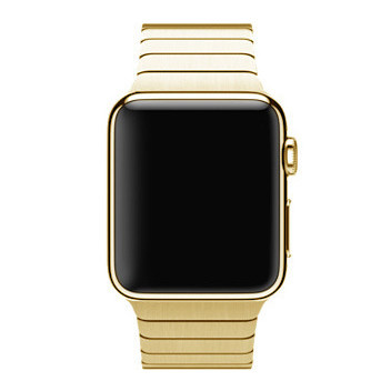 Bracelet acier maillons Apple Watch - or
