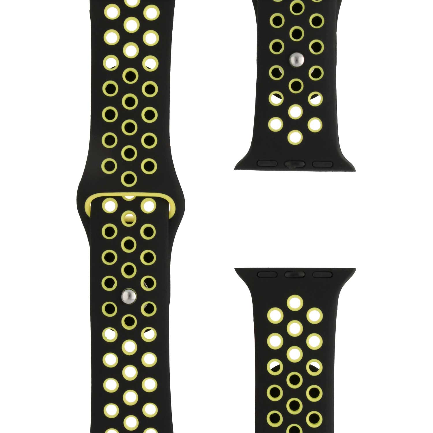 Bracelet sport double Apple Watch - noir jaune