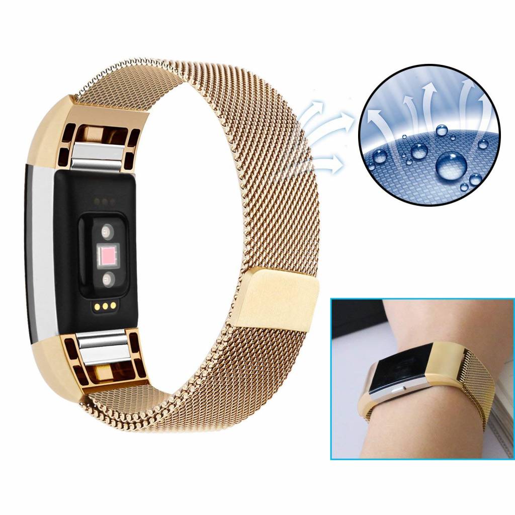 Bracelet milanais Fitbit Charge 2 - or