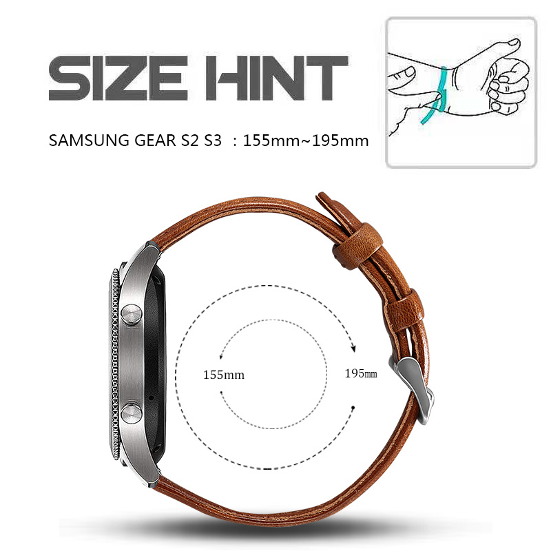 Bracelet véritable en cuir Samsung Galaxy Watch - marron clair