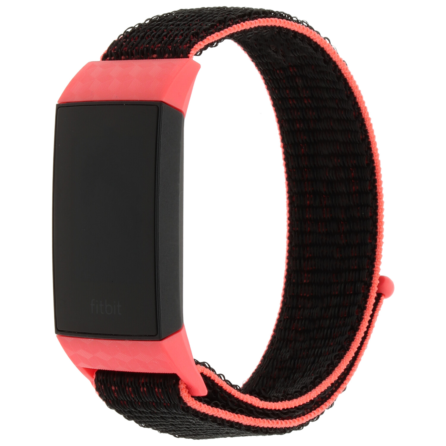 Bracelet boucle sport en nylon Fitbit Charge 3 & 4 - rose noir