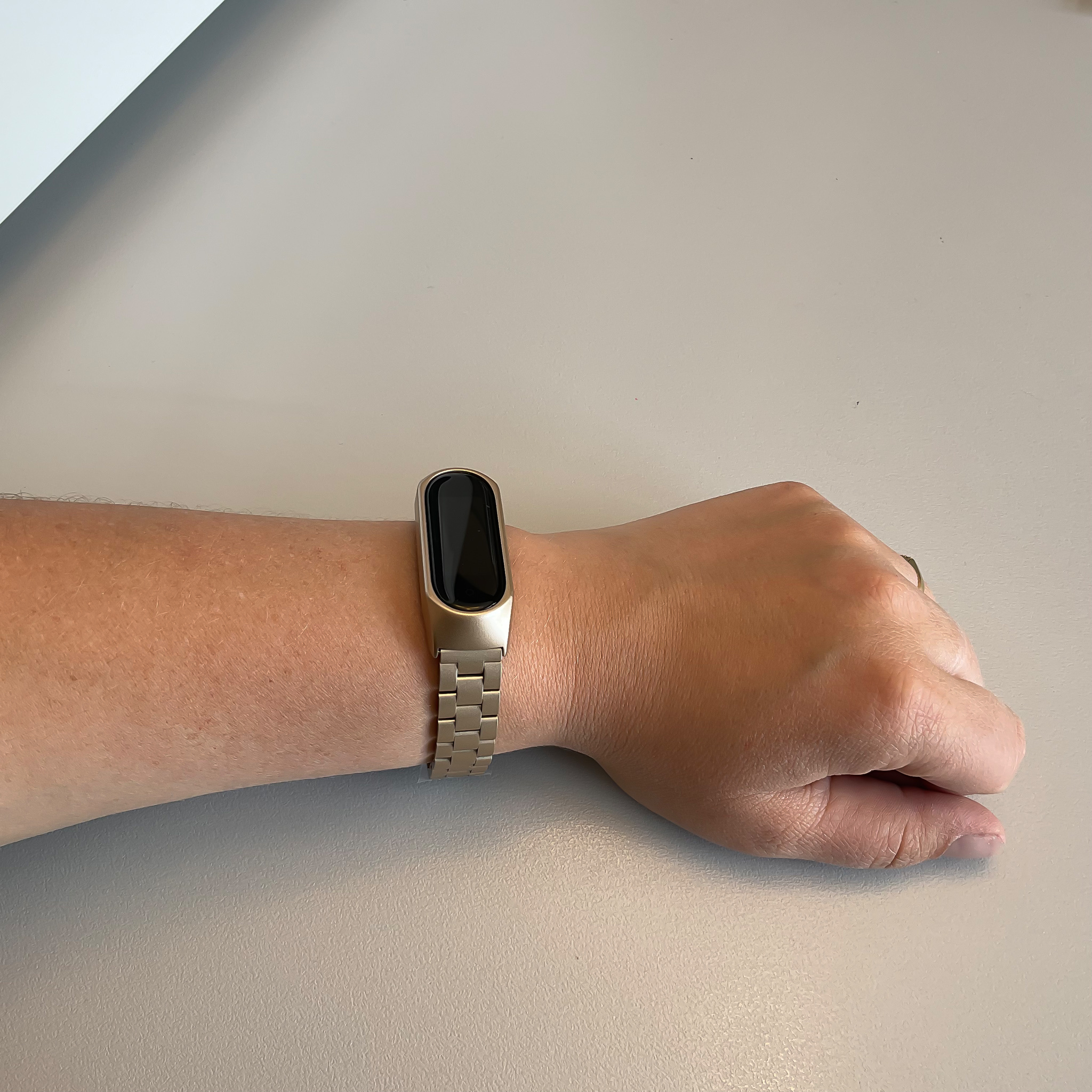 Bracelet acier perles Xiaomi Mi 3/4/5/6 - champagne mat