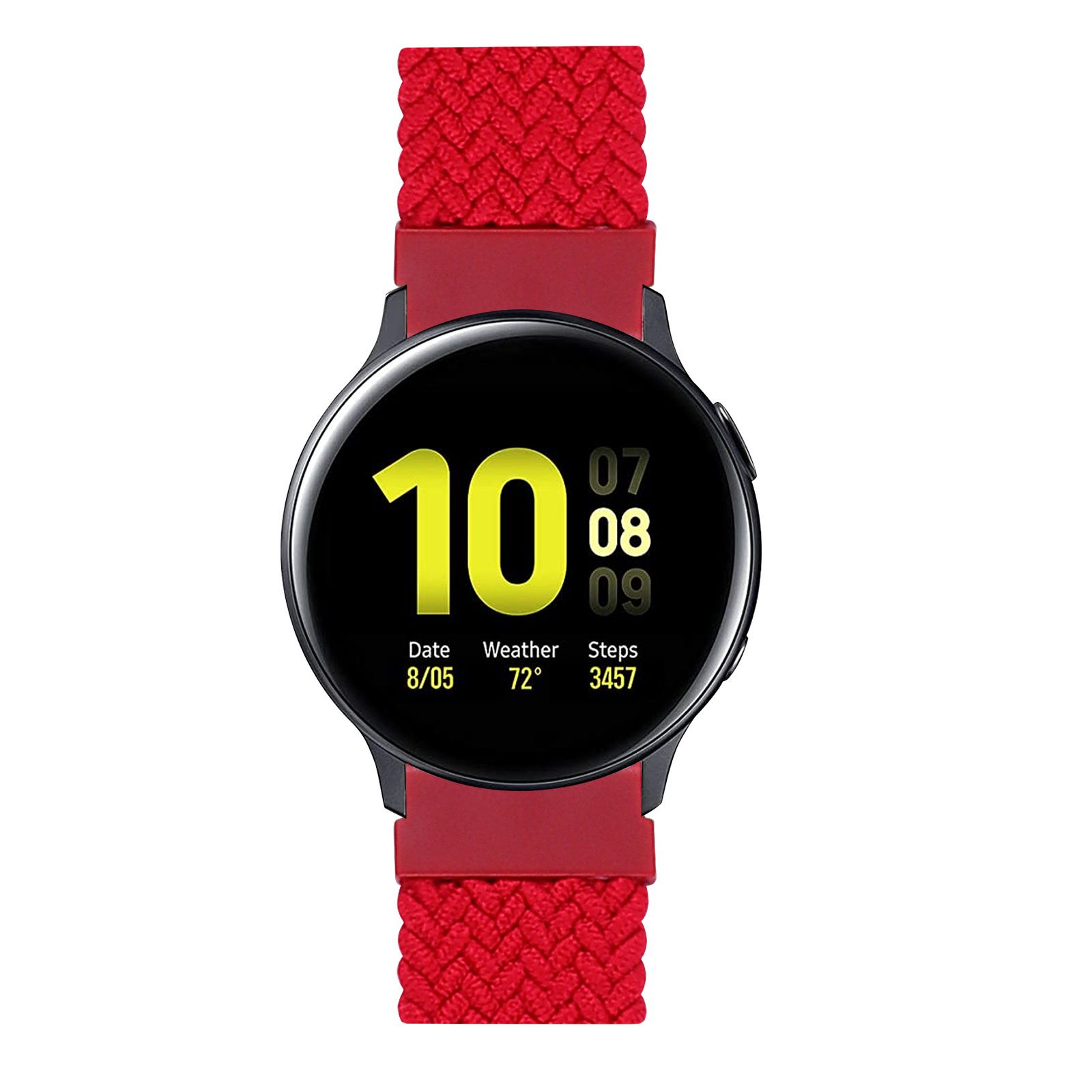 Bracelet nylon Boucle unique tressé Garmin Vivoactive / Vivomove - rouge