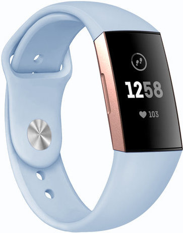 Bracelet sport Fitbit Charge 3 & 4 - bleu clair