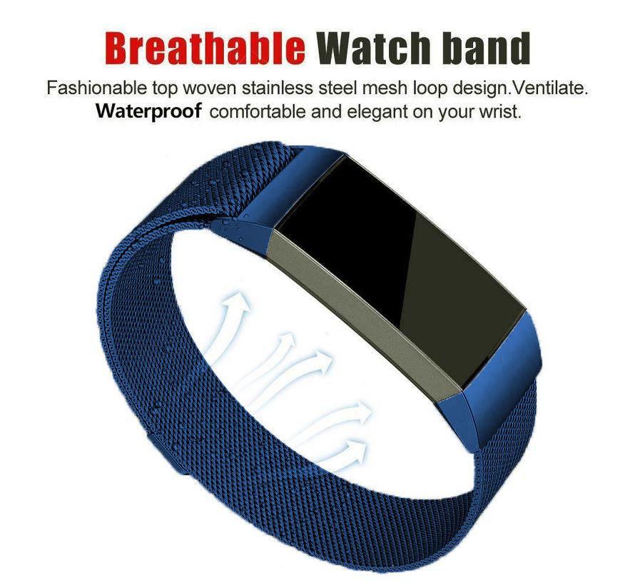 Bracelet milanais Fitbit Charge 3 & 4 - bleu