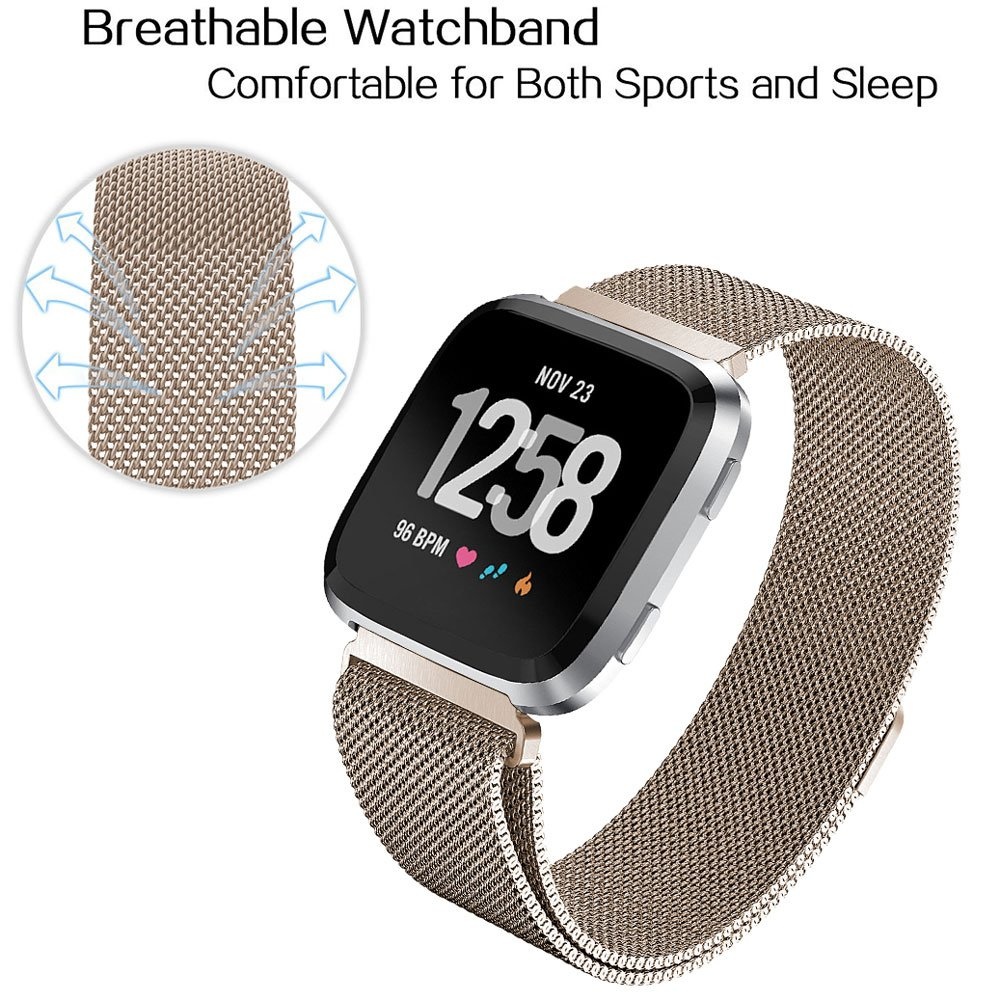 Bracelet milanais Fitbit Versa - champagne