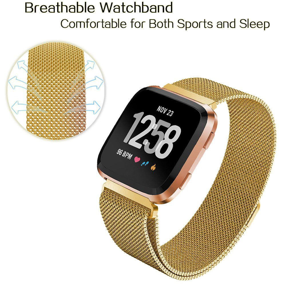 Bracelet milanais Fitbit Versa - or