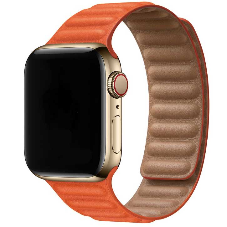Bracelet en cuir solo Apple Watch - coucher de soleil