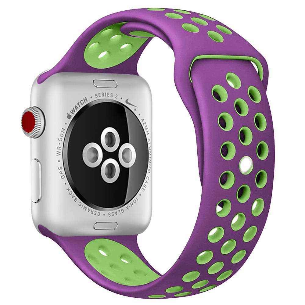 Bracelet sport double Apple Watch - violet vert