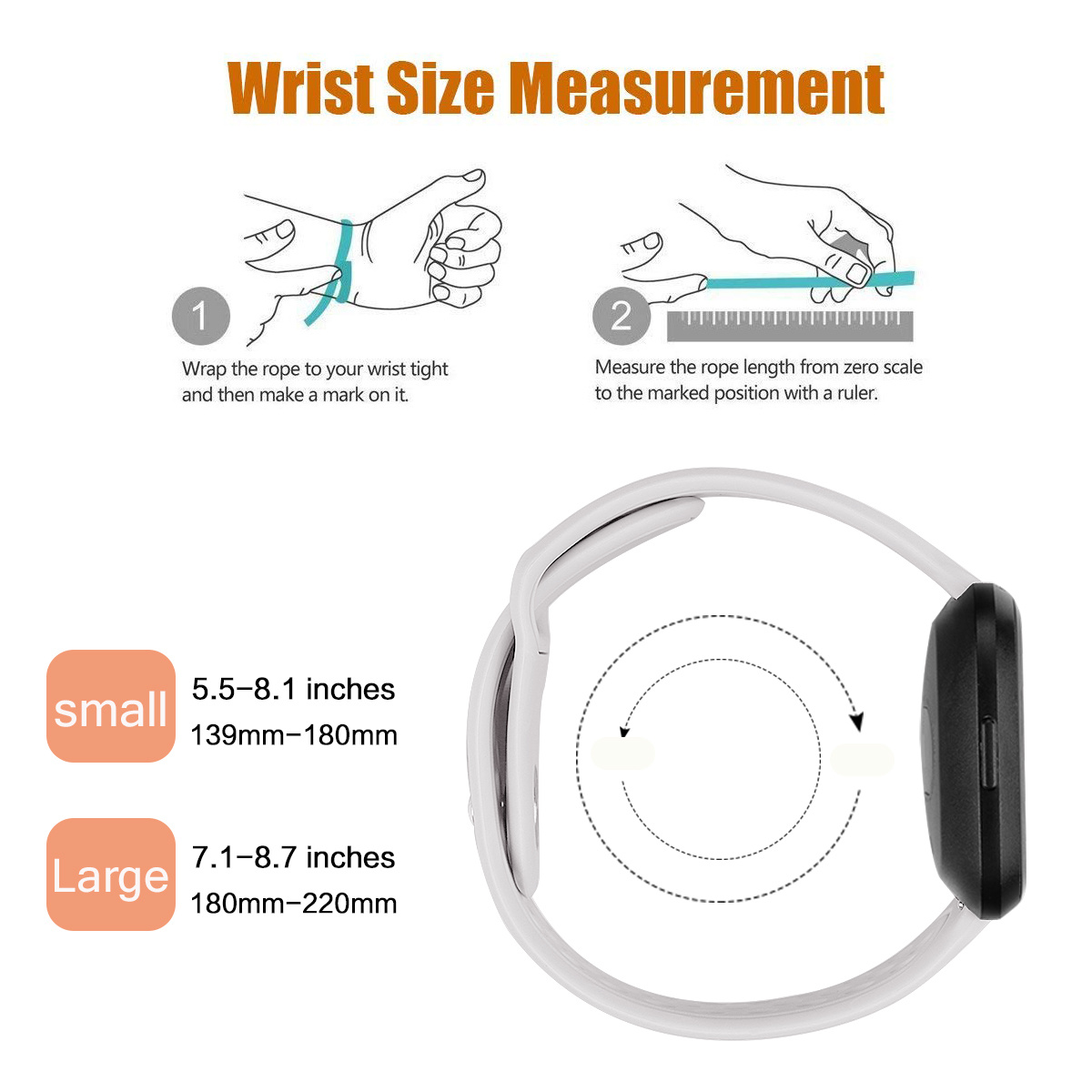 Bracelet sport en silicone Fitbit Versa - abricot