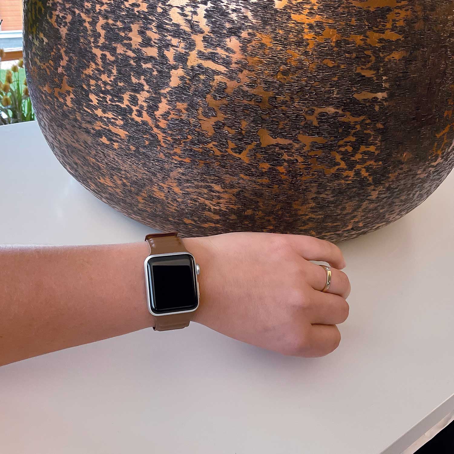 Bracelet en cuir solo Apple Watch - marron