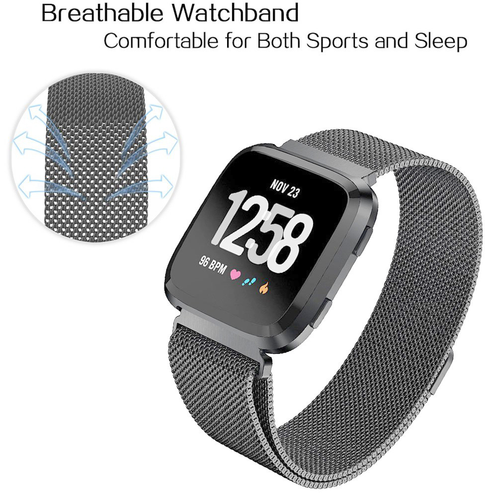 Bracelet milanais Fitbit Versa - gris espace