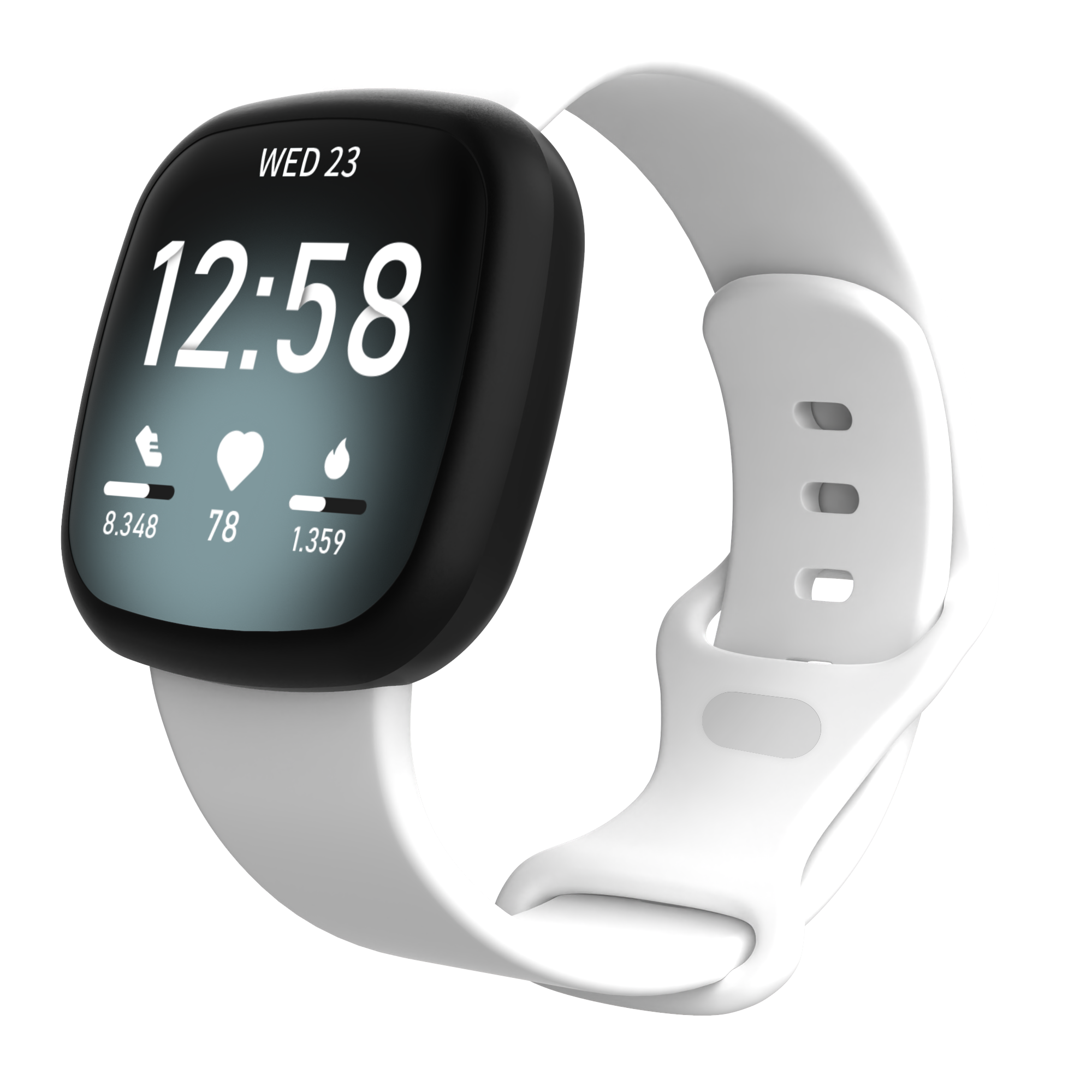 Bracelet sport Fitbit Versa 3 / Sense - blanc
