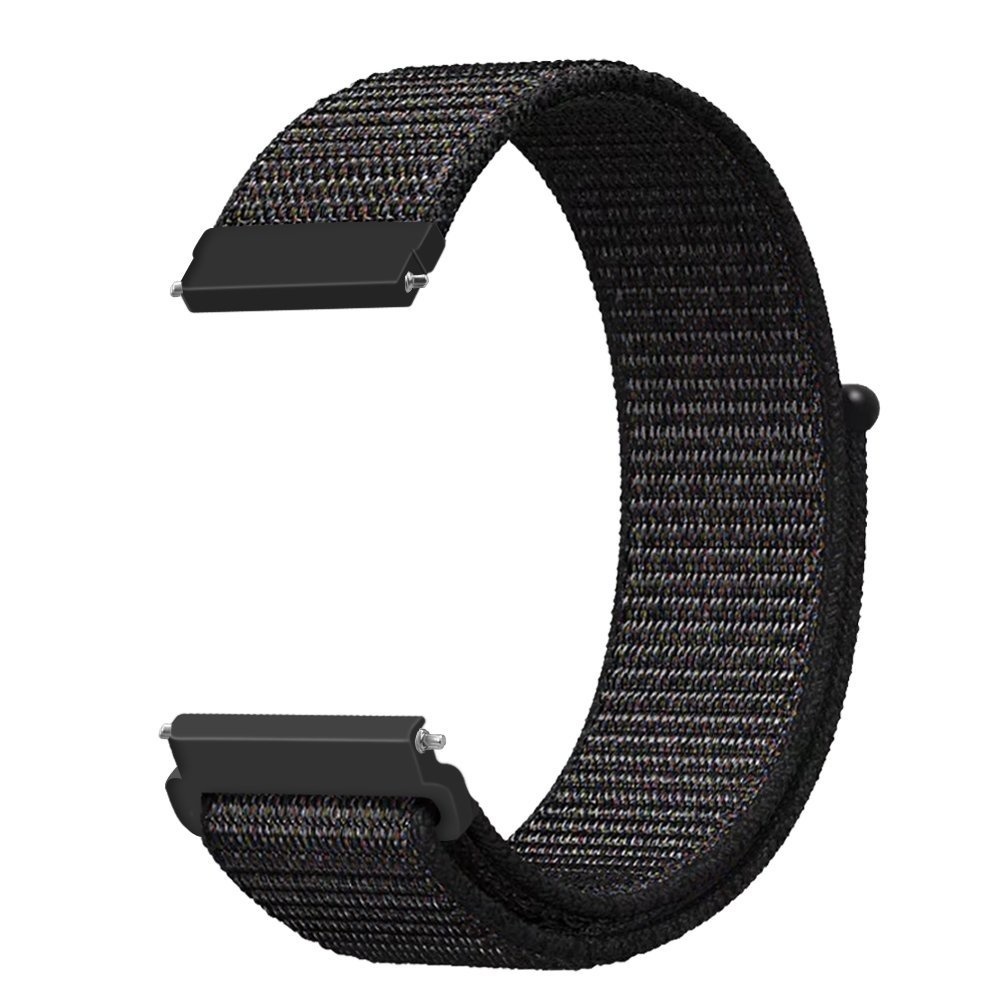 Bracelet boucle sport en nylon Garmin Vivoactive / Vivomove - noir mix