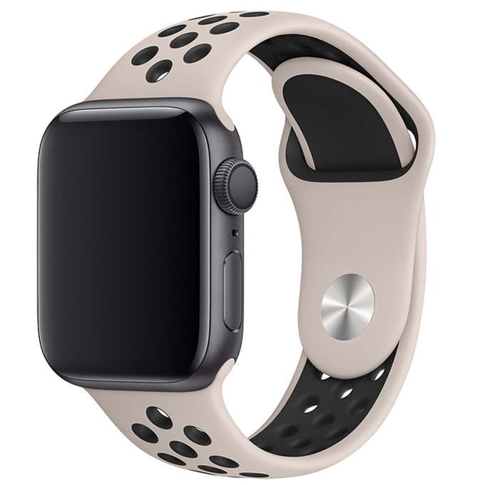 Bracelet sport double Apple Watch - sable du désert noir