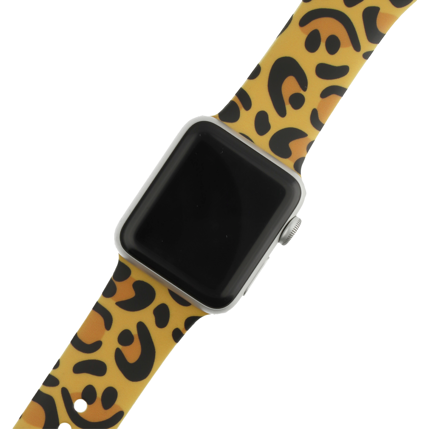 Bracelet sport imprimé Apple Watch - imprimé léopard jaune