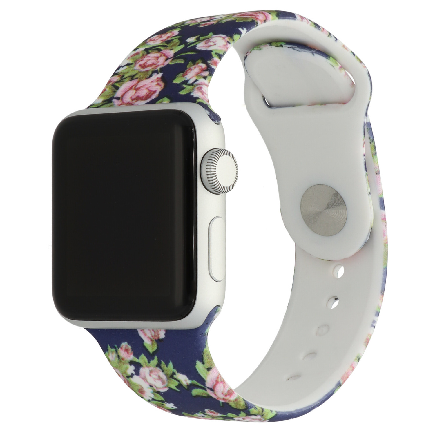 Bracelet sport imprimé Apple Watch - bleu pivoine