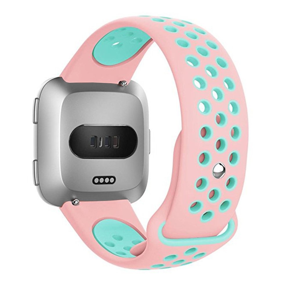 Bracelet sport double Fitbit Versa - rose bleu clair