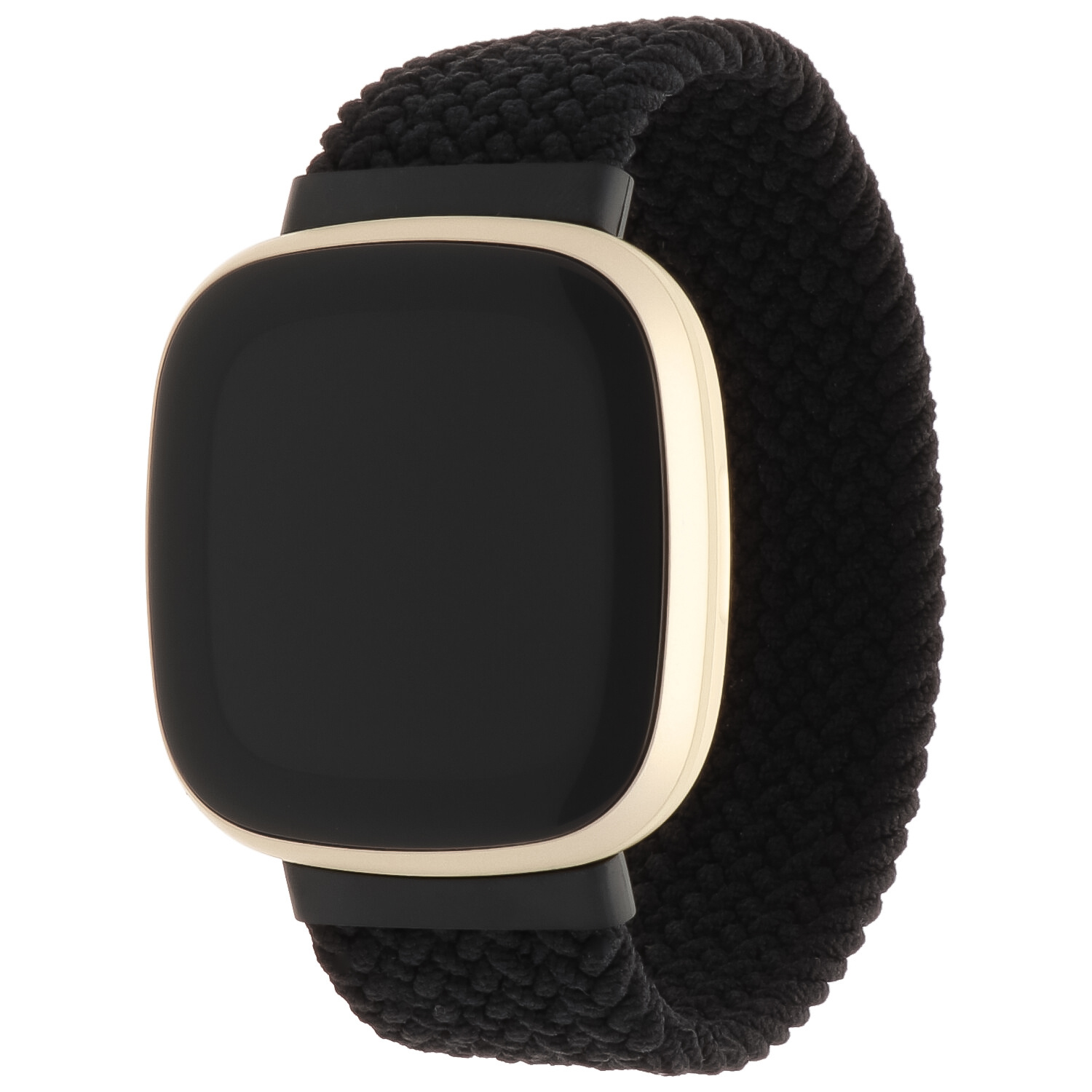 Bracelet nylon Boucle unique tressé Fitbit Versa 3 / Sense - noir