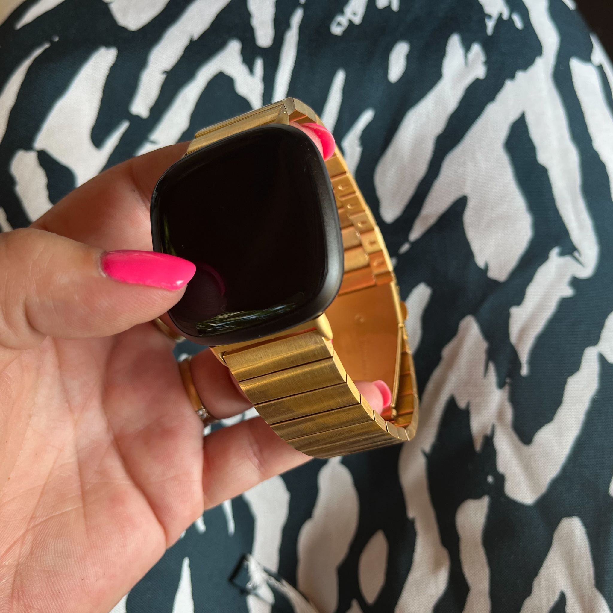 Bracelet acier maillons Fitbit Versa 3 / Sense - or