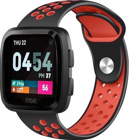 Bracelet sport double Fitbit Versa - noir rouge