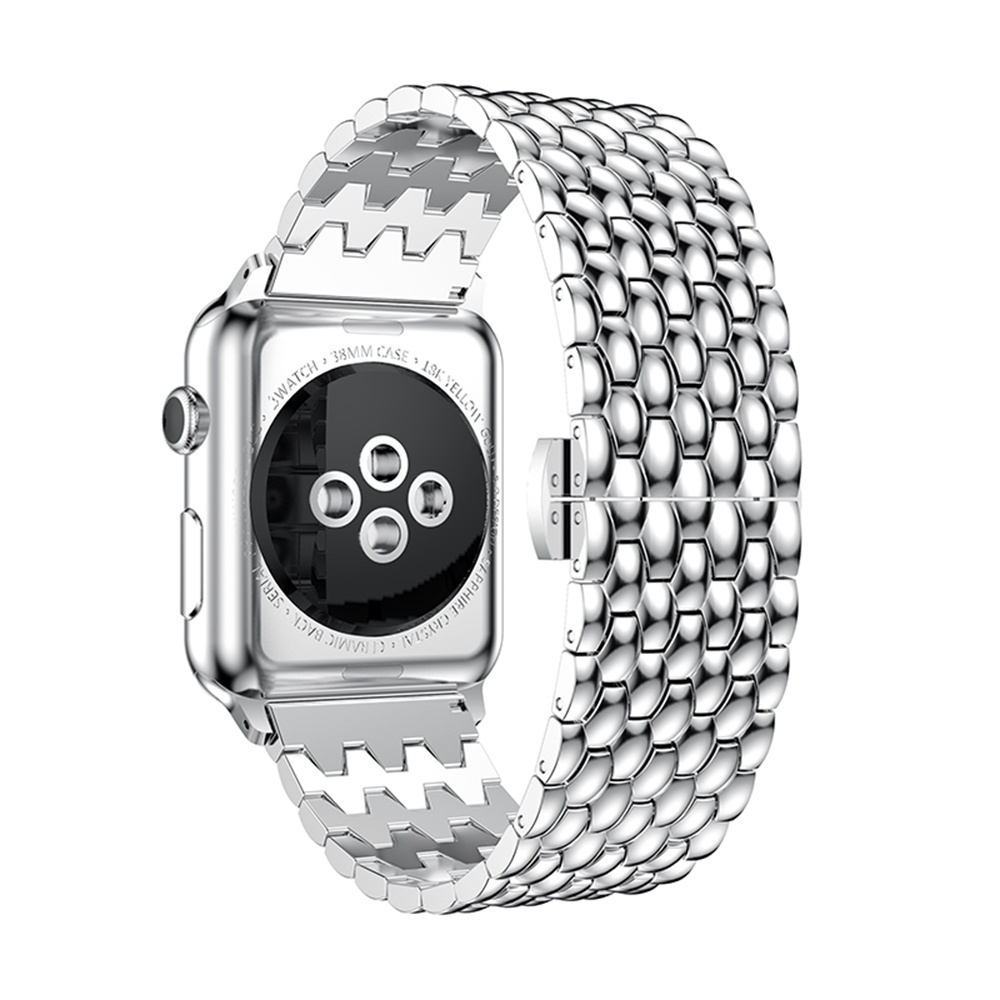 Bracelet acier dragon Apple Watch - argent