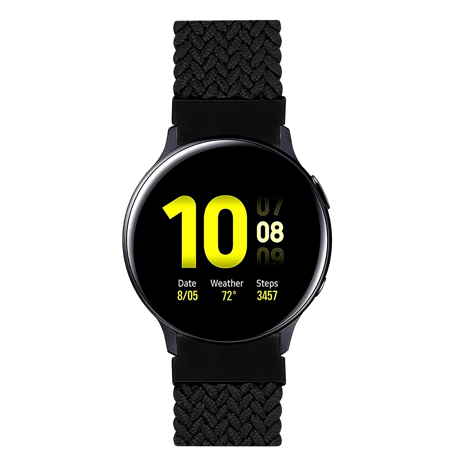 Bracelet nylon Boucle unique tressé Huawei Watch GT - noir