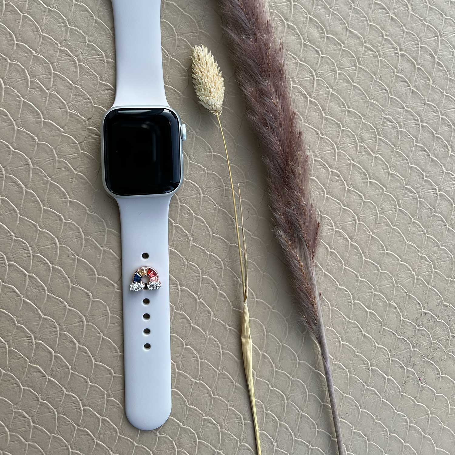 Bijoux Apple Watch - arc-en-ciel rose or