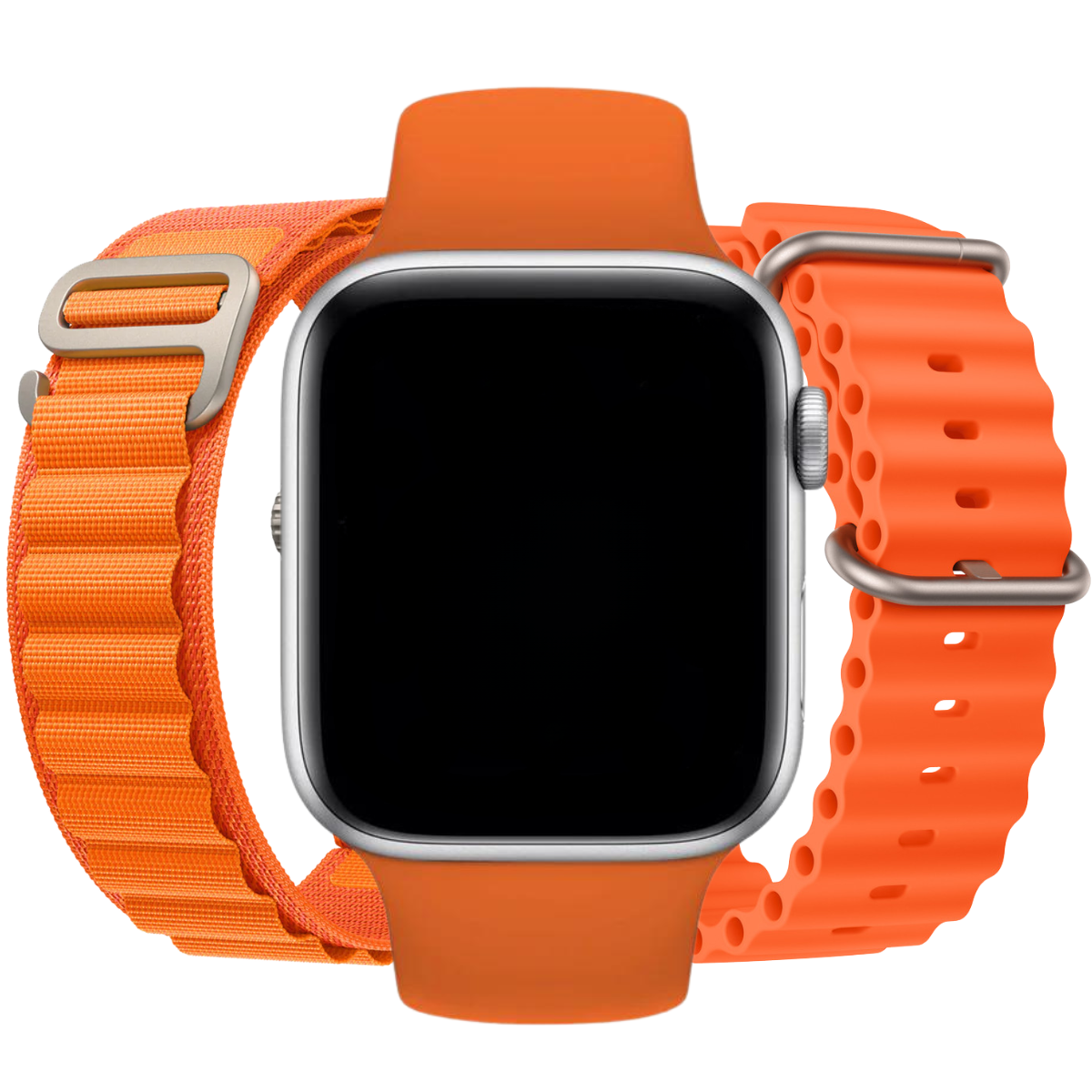 Orange Apple Watch pack avantage - 3x