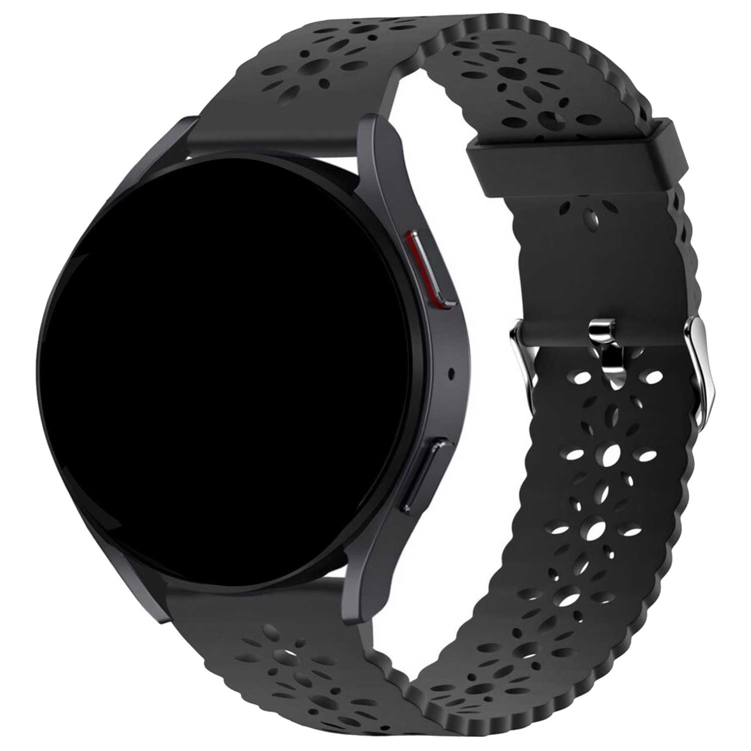 Bracelet de silicone brillante Samsung Galaxy Watch 7 - noir