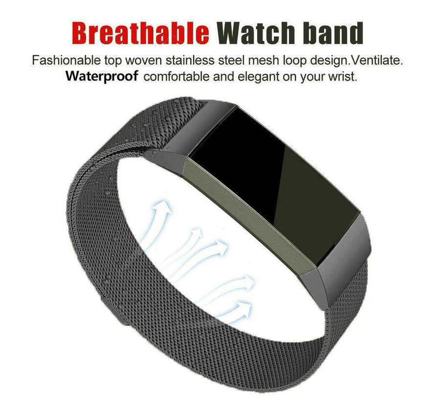 Bracelet milanais Fitbit Charge 3 & 4 - gris espace