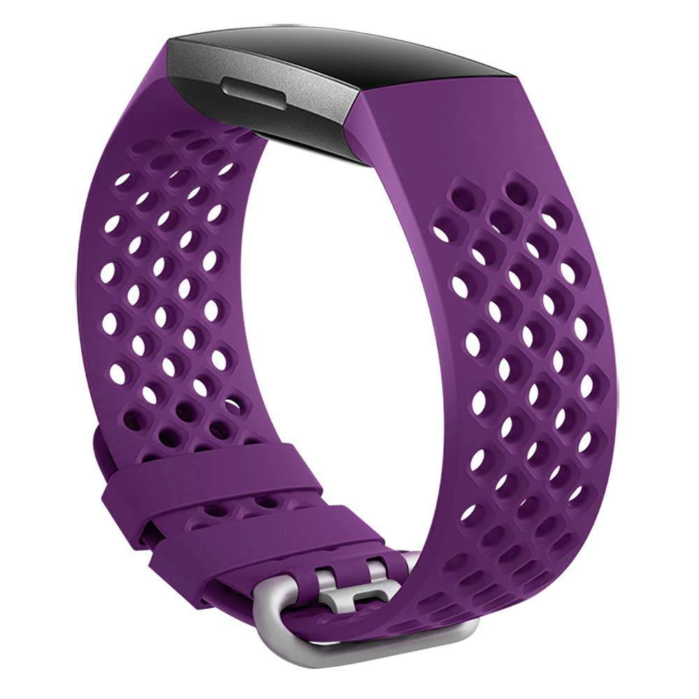 Bracelet sport point Fitbit Charge 3 & 4 - violet foncé