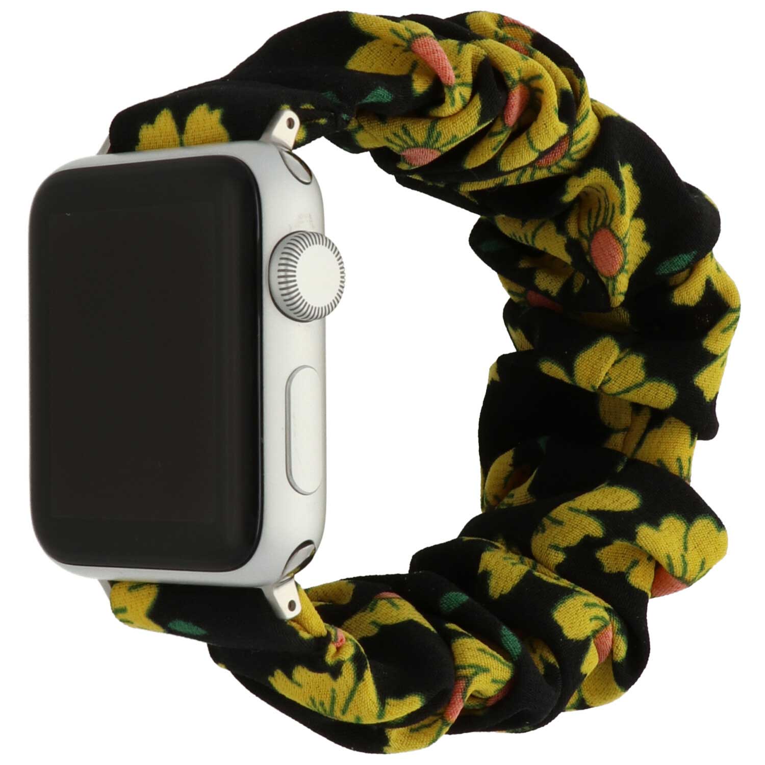 Bracelet nylon chouchou Apple Watch - tournesol