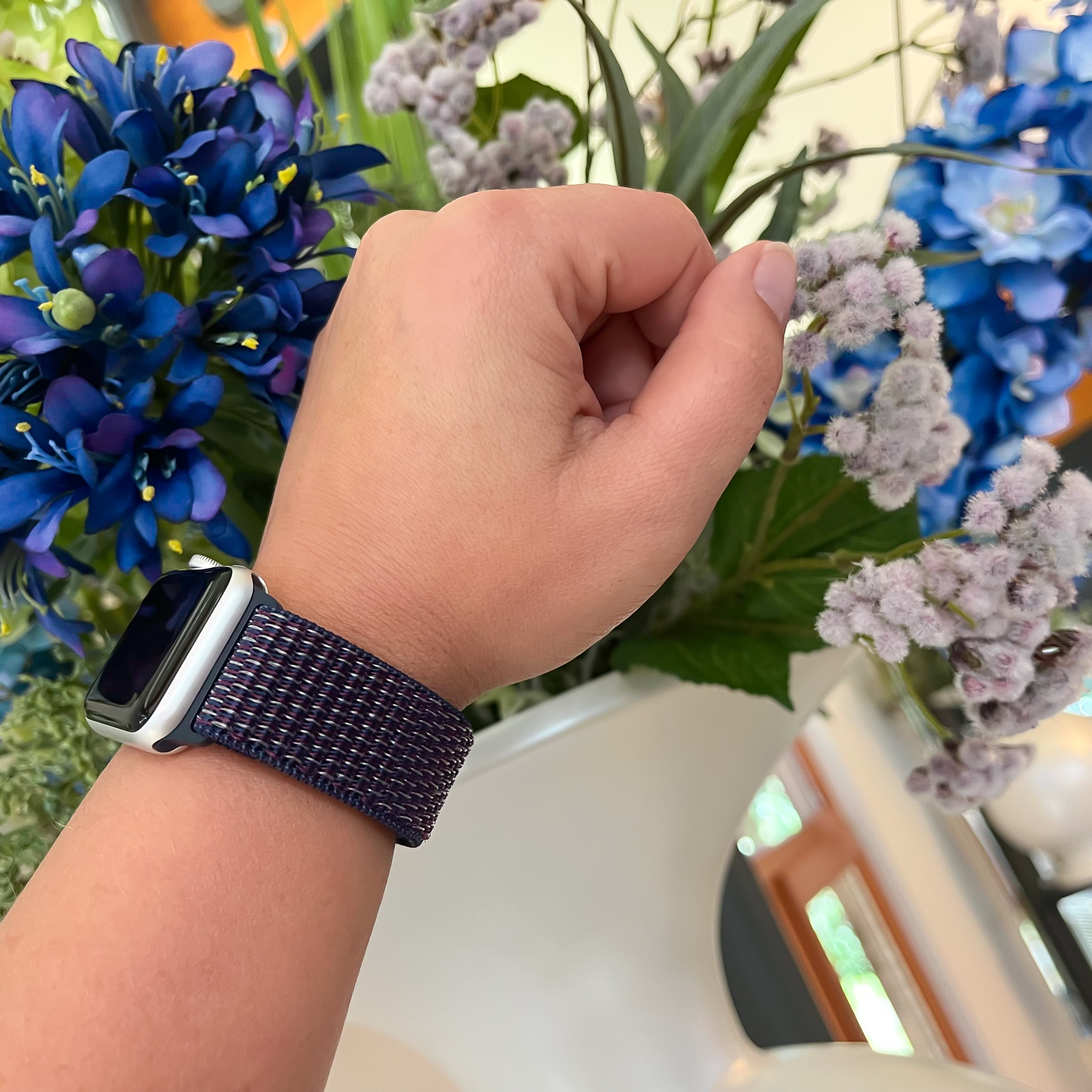 Bracelet boucle sport en nylon Apple Watch sportif - indigo