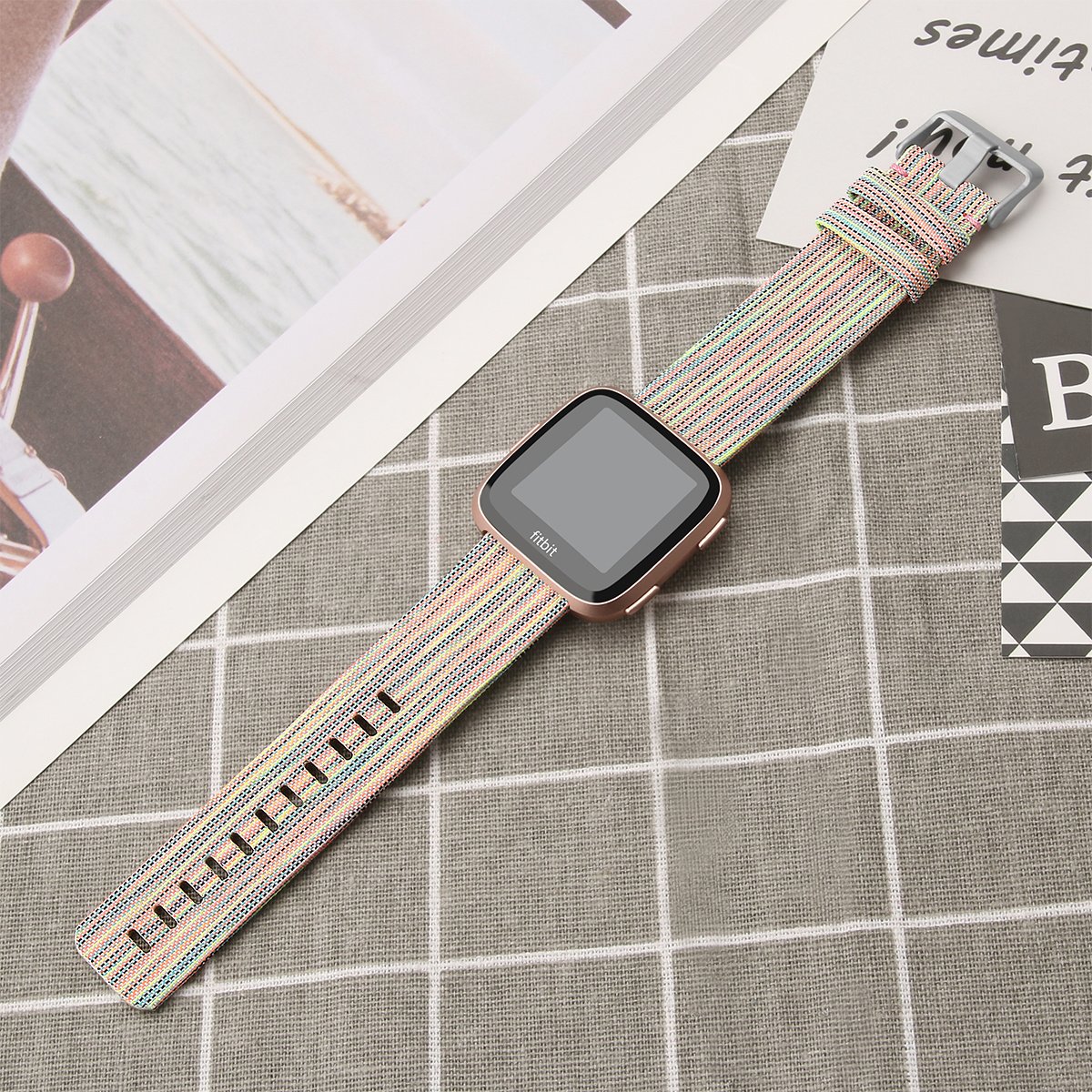 Bracelet boucle sport en nylon Fitbit Versa - coloré