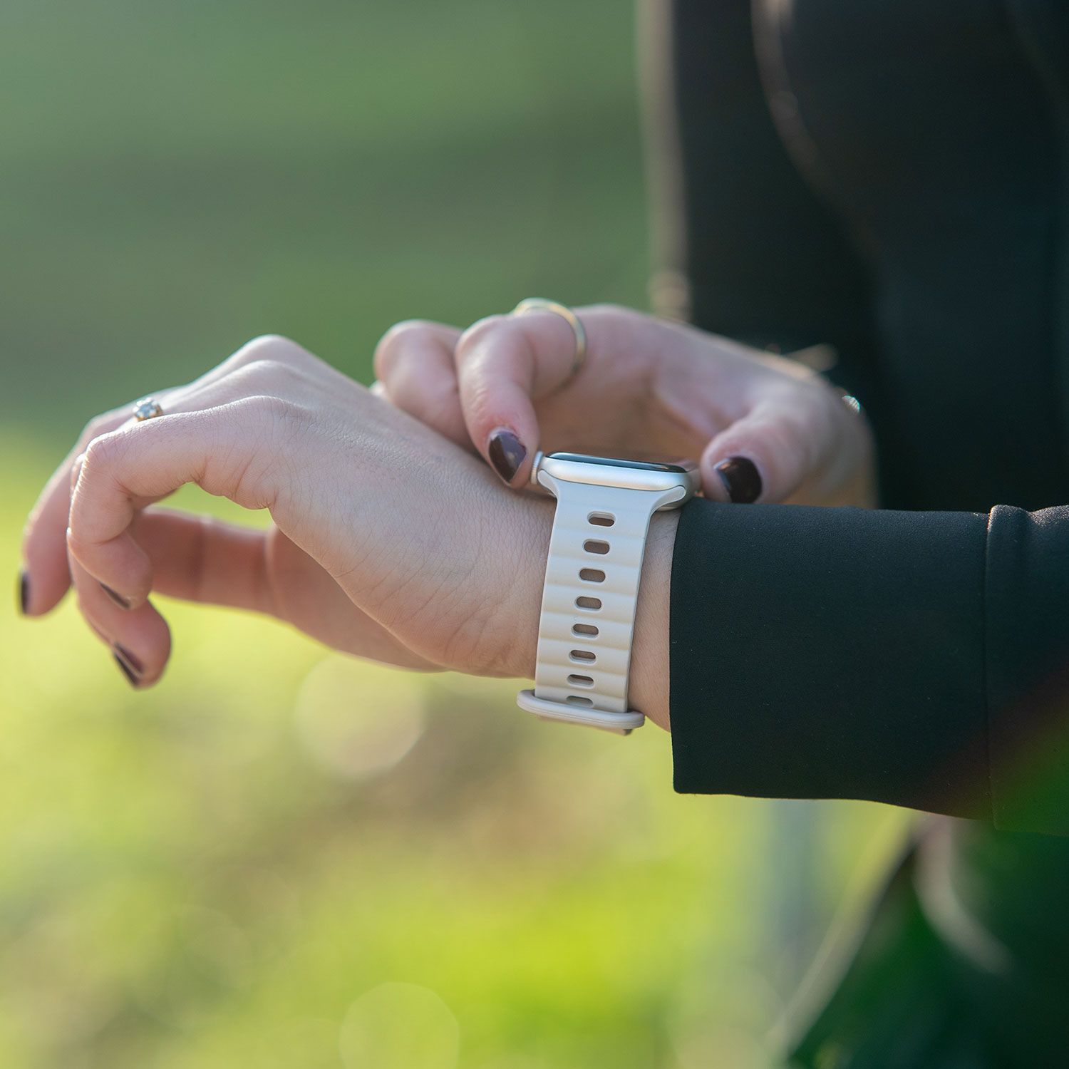 Bracelet silicone Wave Apple Watch - Blanc