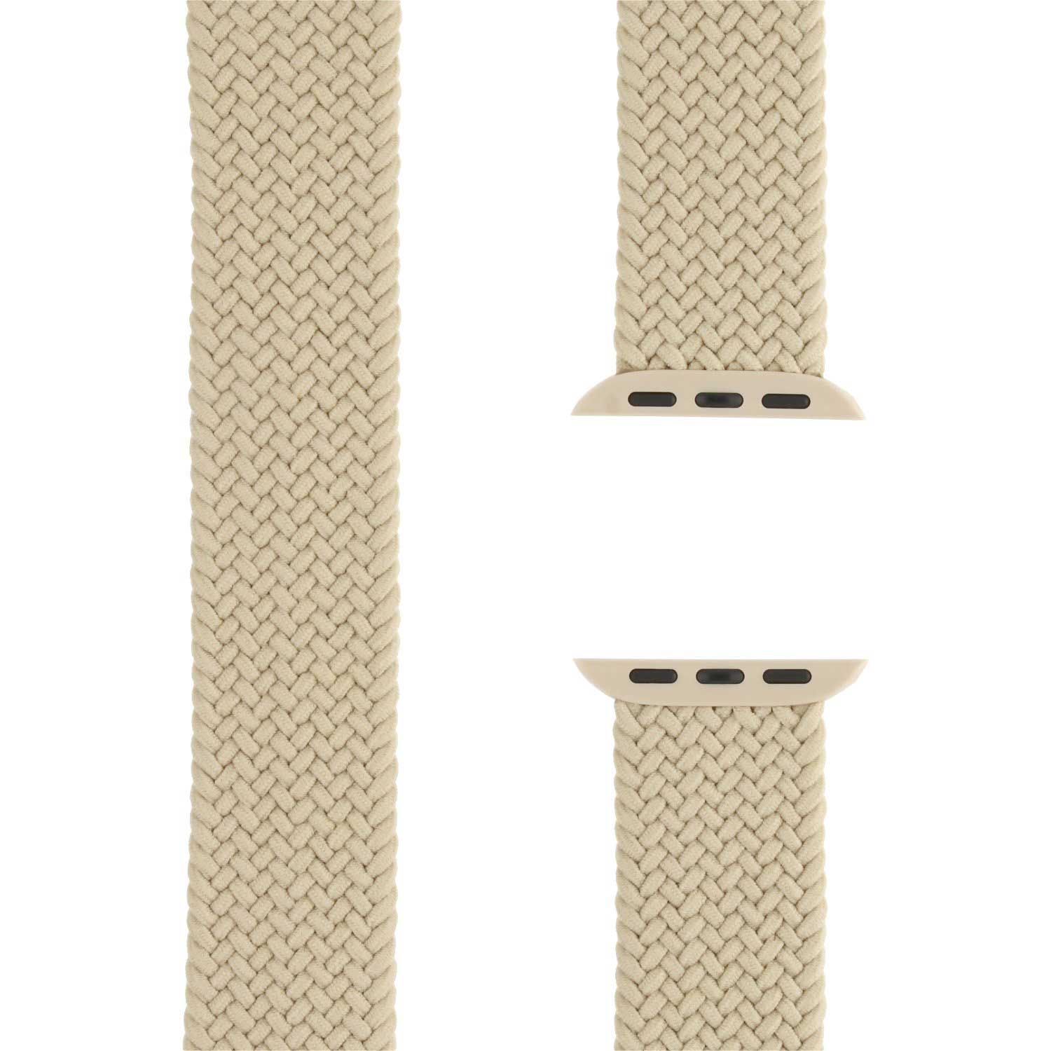 Bracelet nylon Boucle unique tressé Apple Watch - beige