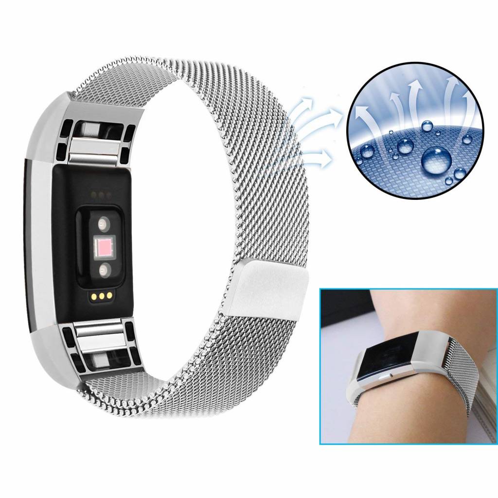 Bracelet milanais Fitbit Charge 2 - argent