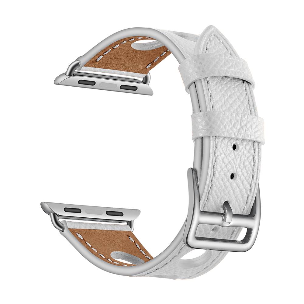 Bracelet en cuir Hermès Apple Watch - blanc