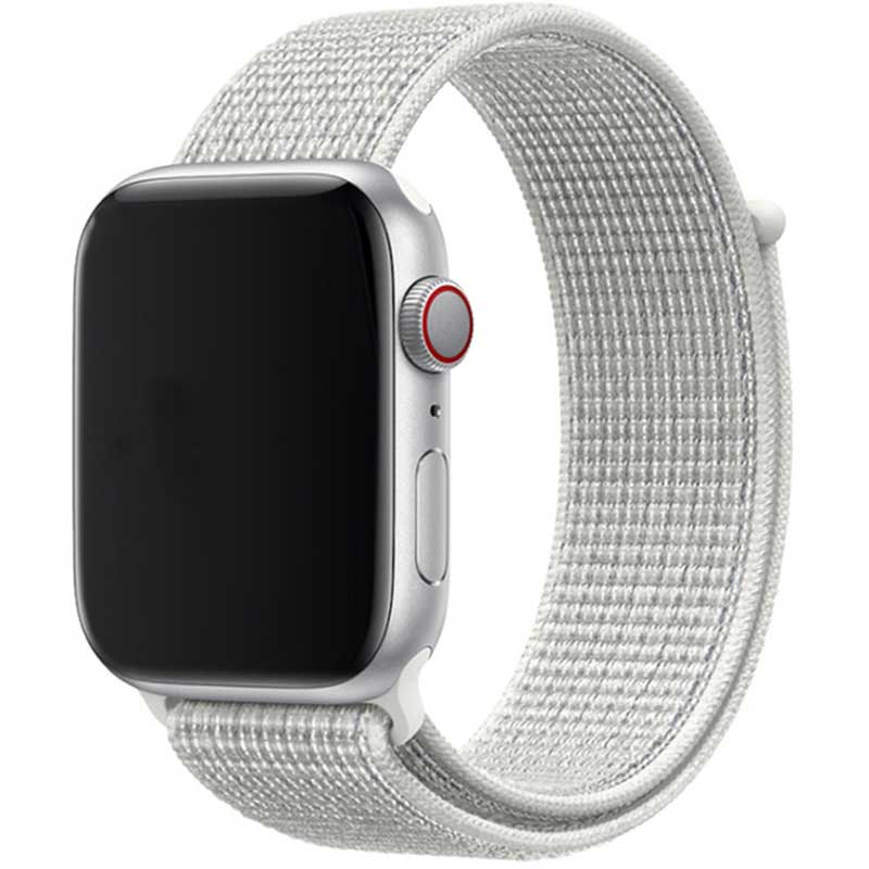 Bracelet boucle sport en nylon Apple Watch - top blanc