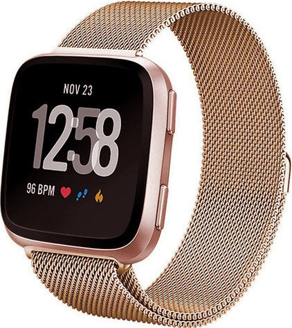Bracelet milanais Fitbit Versa - or rose