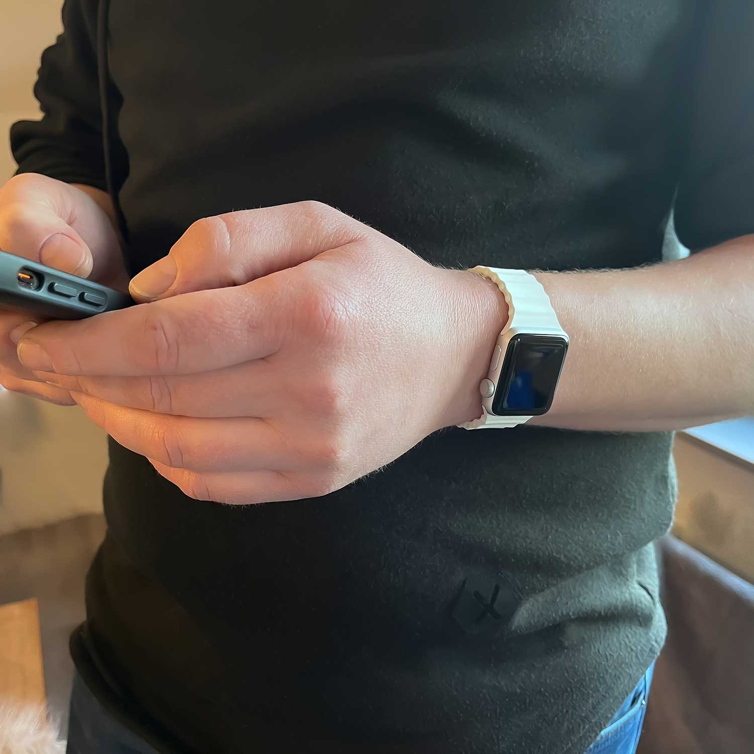 Bracelet sport Océan Apple Watch - blanc
