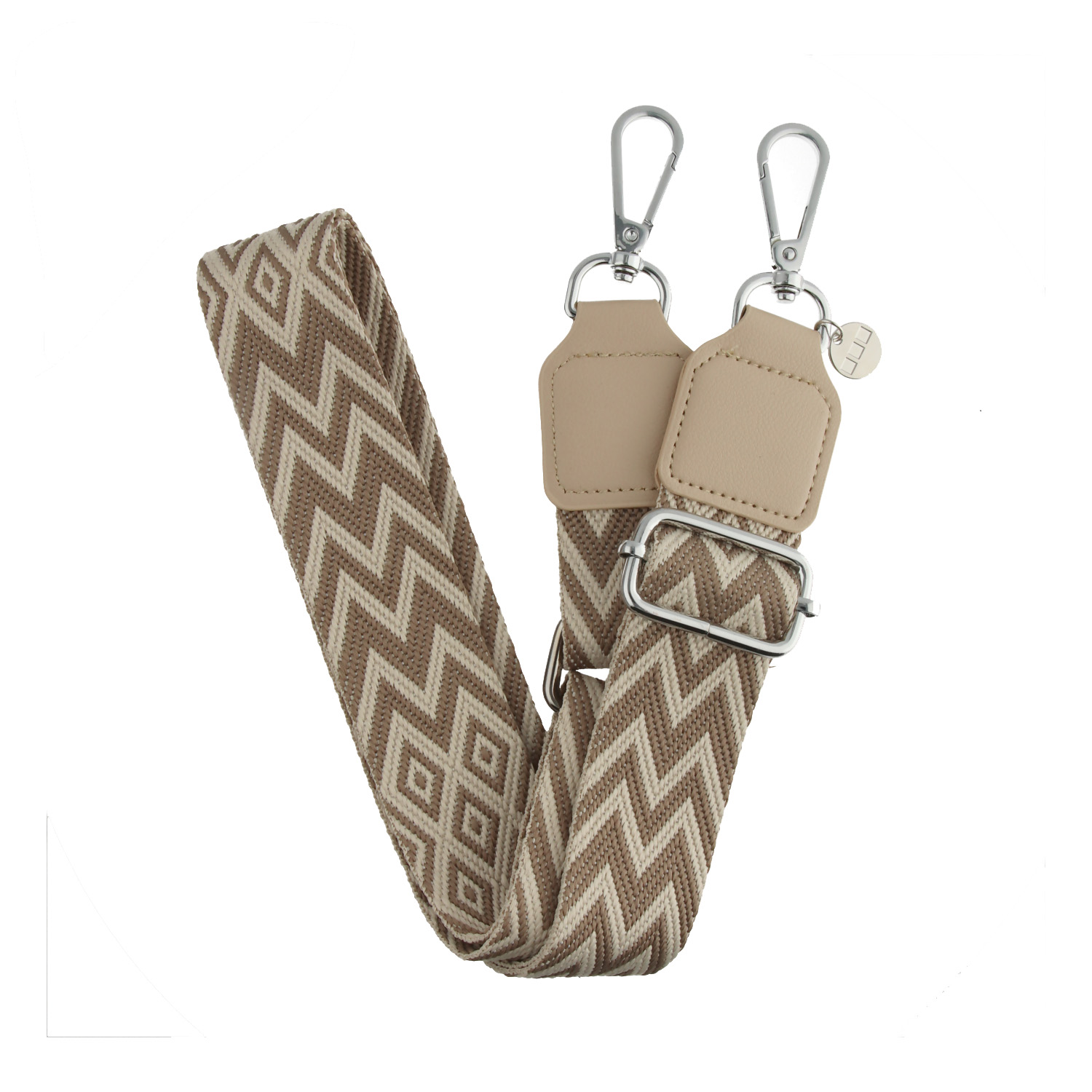 Cordon téléphone Bagstrap - zigzag - argent