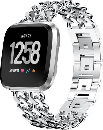Bracelet acier cow-boy Fitbit Versa - argent
