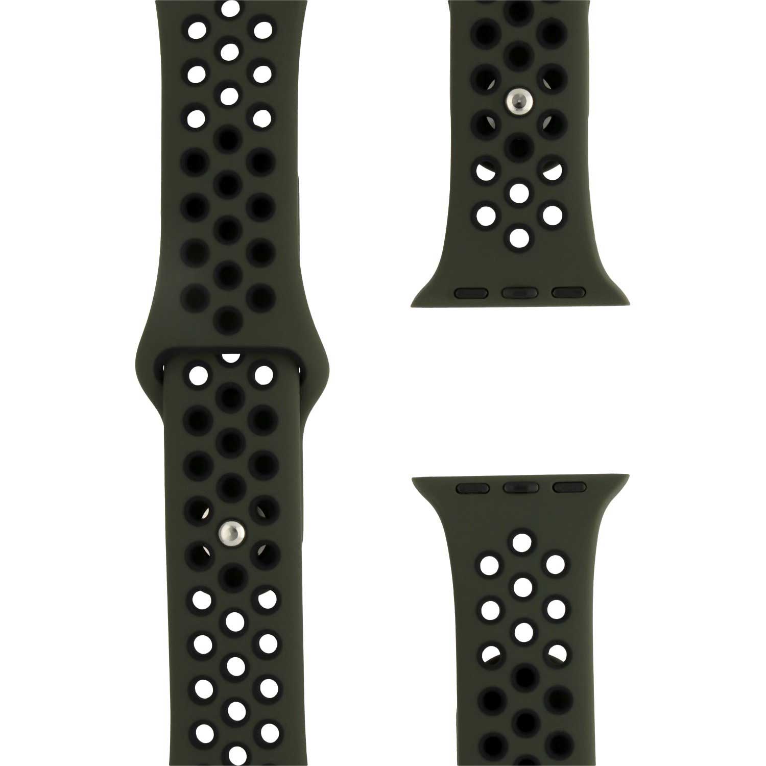 Bracelet sport double Apple Watch - vert armée noir